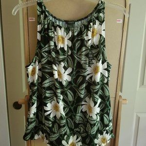 Ann Taylor Factory - Green floral tank top - size